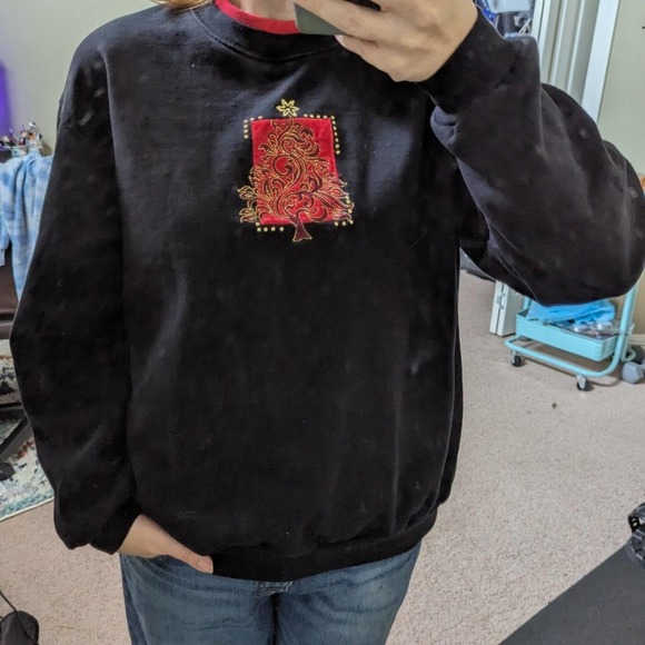 Vintage christmas holiday sweatshirt x large - Picture 2 of 6